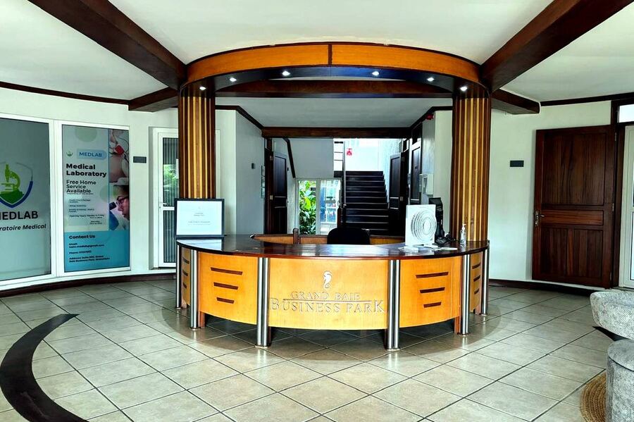 Reception desk at Grand Baie Business Park